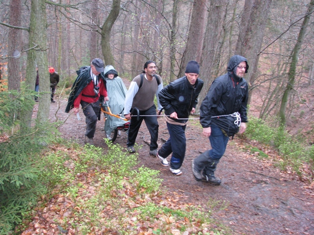 Randonnée sportive avec joëlettes, le Ninglinspo, 2011