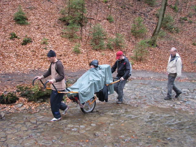 Randonnée sportive avec joëlettes, le Ninglinspo, 2011