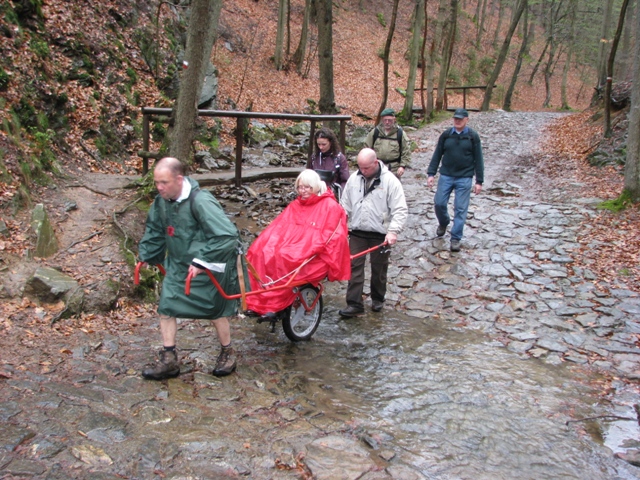 Randonnée sportive avec joëlettes, le Ninglinspo, 2011