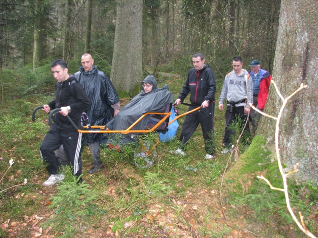 Randonnée sportive avec joëlettes, le Ninglinspo, 2011