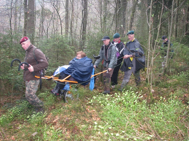 Randonnée sportive avec joëlettes, le Ninglinspo, 2011