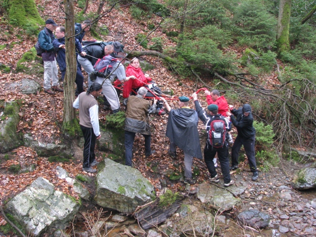 Randonnée sportive avec joëlettes, le Ninglinspo, 2011