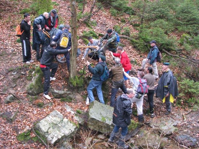 Randonnée sportive avec joëlettes, le Ninglinspo, 2011