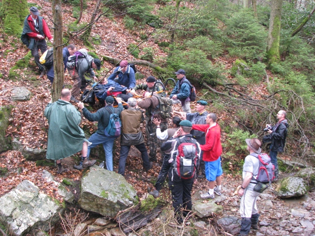 Randonnée sportive avec joëlettes, le Ninglinspo, 2011