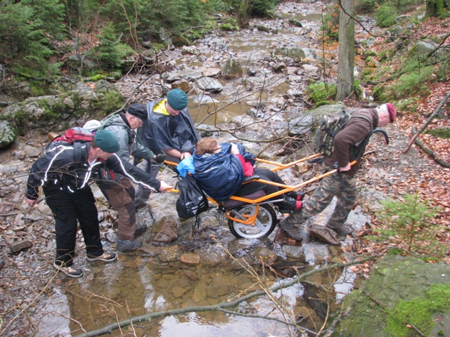 Randonnée sportive avec joëlettes, le Ninglinspo, 2011