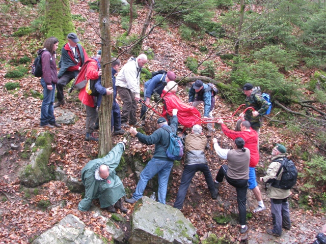 Randonnée sportive avec joëlettes, le Ninglinspo, 2011