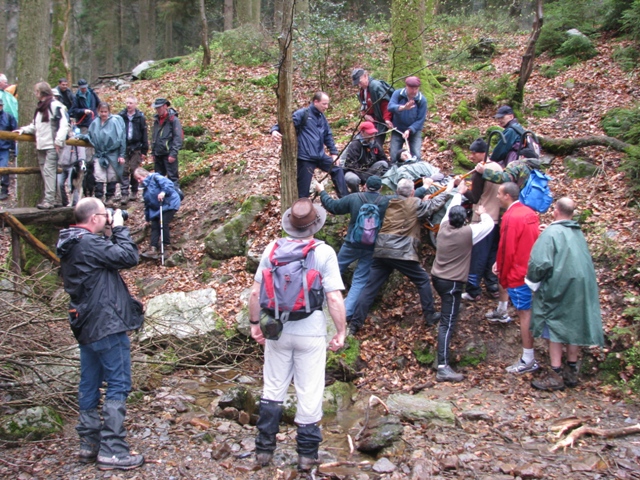 Randonnée sportive avec joëlettes, le Ninglinspo, 2011