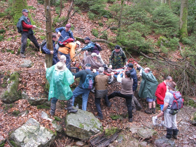 Randonnée sportive avec joëlettes, le Ninglinspo, 2011