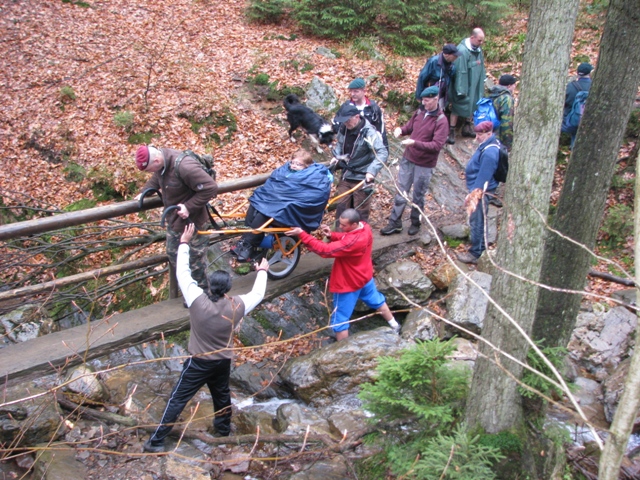 Randonnée sportive avec joëlettes, le Ninglinspo, 2011