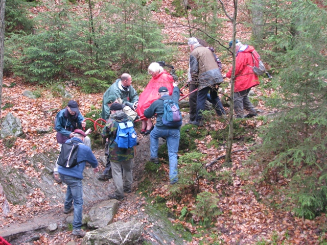 Randonnée sportive avec joëlettes, le Ninglinspo, 2011