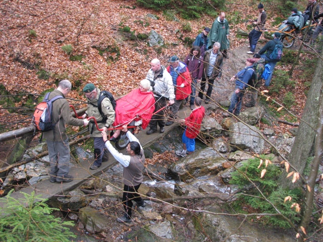 Randonnée sportive avec joëlettes, le Ninglinspo, 2011