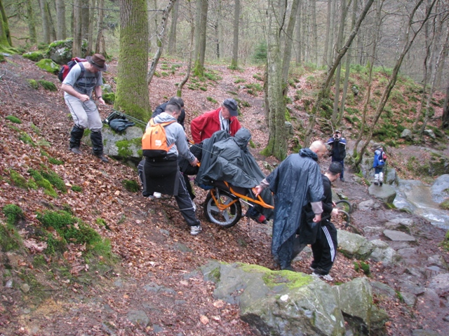 Randonnée sportive avec joëlettes, le Ninglinspo, 2011