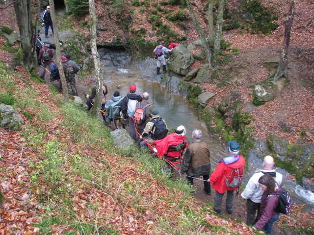 Randonnée sportive avec joëlettes, le Ninglinspo, 2011