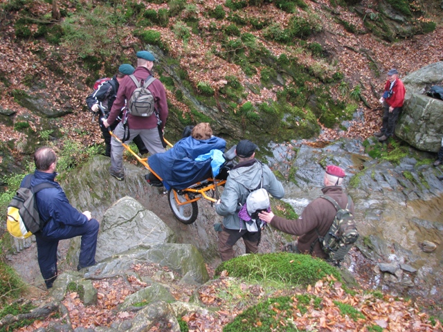 Randonnée sportive avec joëlettes, le Ninglinspo, 2011