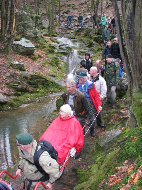 Randonnée sportive avec joëlettes, le Ninglinspo, 2011