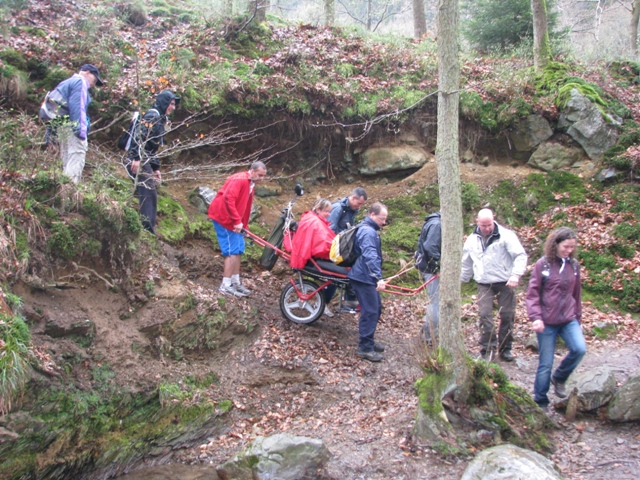 Randonnée sportive avec joëlettes, le Ninglinspo, 2011