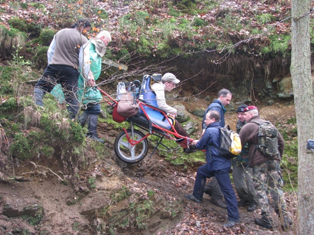 Randonnée sportive avec joëlettes, le Ninglinspo, 2011