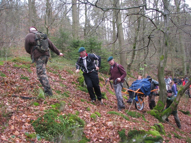 Randonnée sportive avec joëlettes, le Ninglinspo, 2011