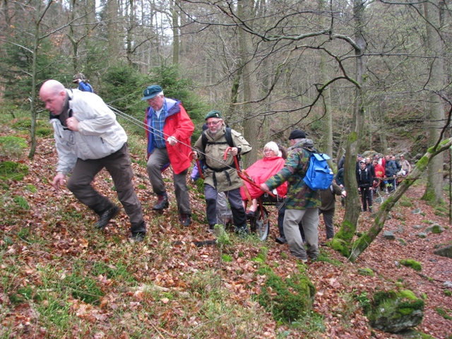 Randonnée sportive avec joëlettes, le Ninglinspo, 2011