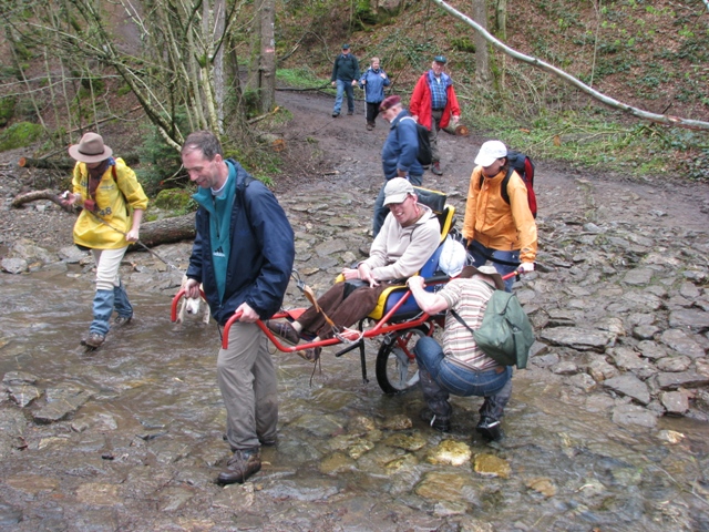 Randonnée sportive avec joëlettes, le Ninglinspo, 2011