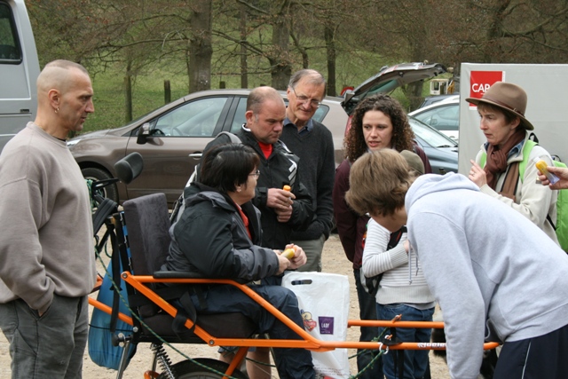 Randonnée sportive avec joëlettes, le Ninglinspo, 2011