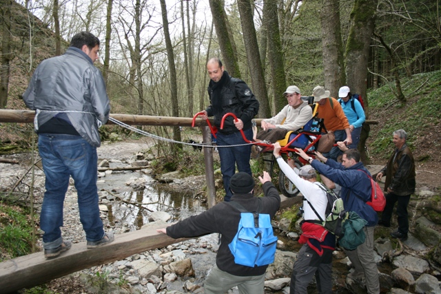 Randonnée sportive avec joëlettes, le Ninglinspo, 2011