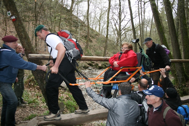 Randonnée sportive avec joëlettes, le Ninglinspo, 2011