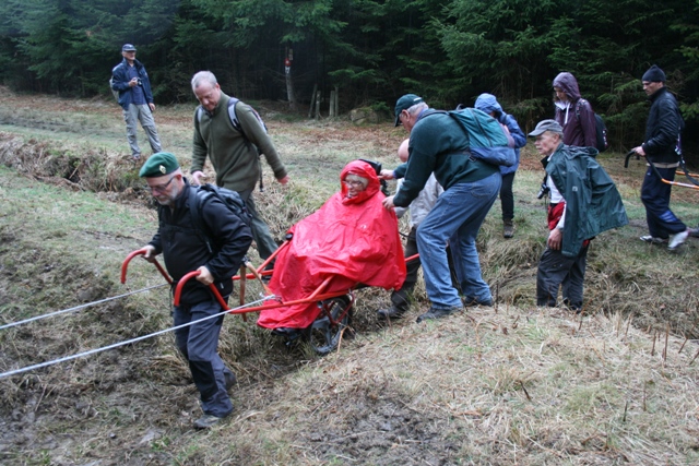 Randonnée sportive avec joëlettes, le Ninglinspo, 2011