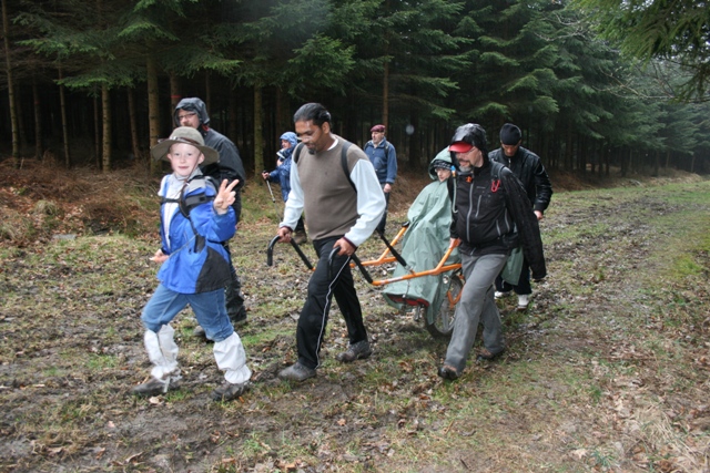 Randonnée sportive avec joëlettes, le Ninglinspo, 2011