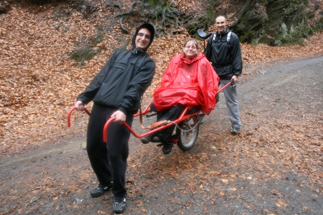 Randonnée sportive avec joëlettes, le Ninglinspo, 2011