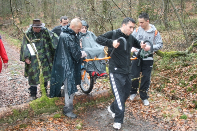 Randonnée sportive avec joëlettes, le Ninglinspo, 2011