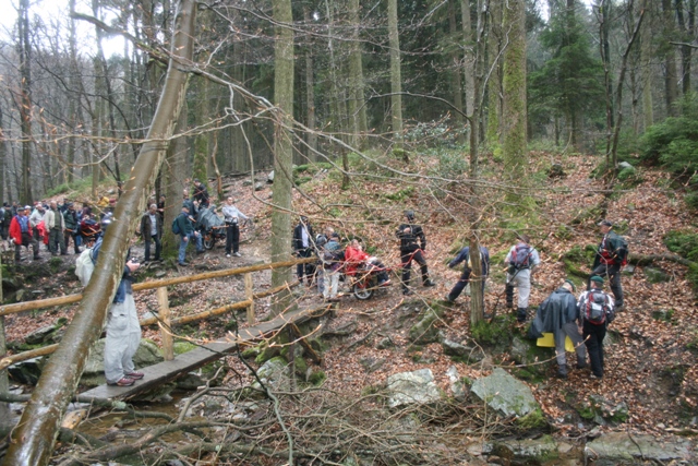 Randonnée sportive avec joëlettes, le Ninglinspo, 2011