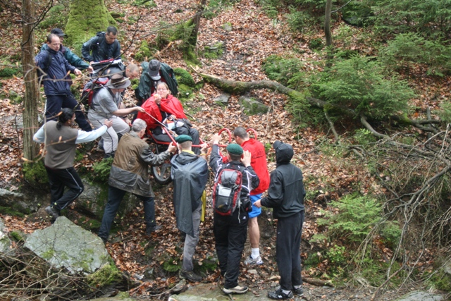 Randonnée sportive avec joëlettes, le Ninglinspo, 2011