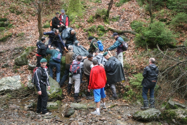 Randonnée sportive avec joëlettes, le Ninglinspo, 2011