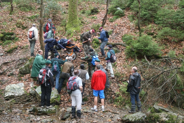 Randonnée sportive avec joëlettes, le Ninglinspo, 2011