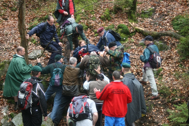 Randonnée sportive avec joëlettes, le Ninglinspo, 2011