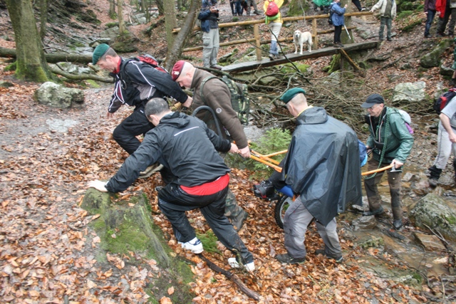 Randonnée sportive avec joëlettes, le Ninglinspo, 2011