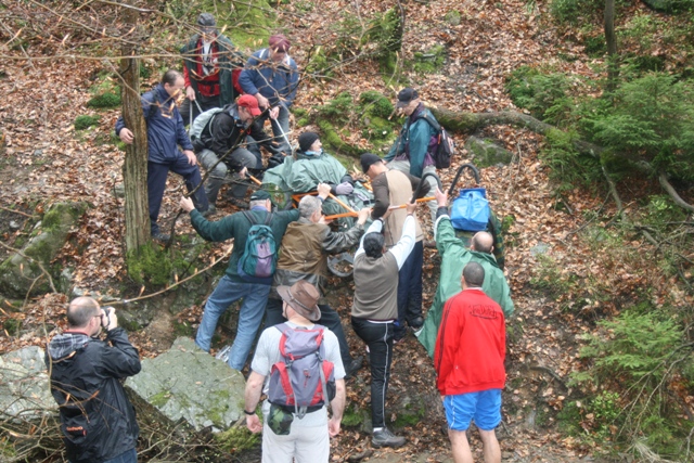 Randonnée sportive avec joëlettes, le Ninglinspo, 2011