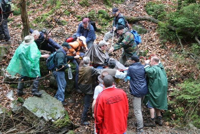 Randonnée sportive avec joëlettes, le Ninglinspo, 2011