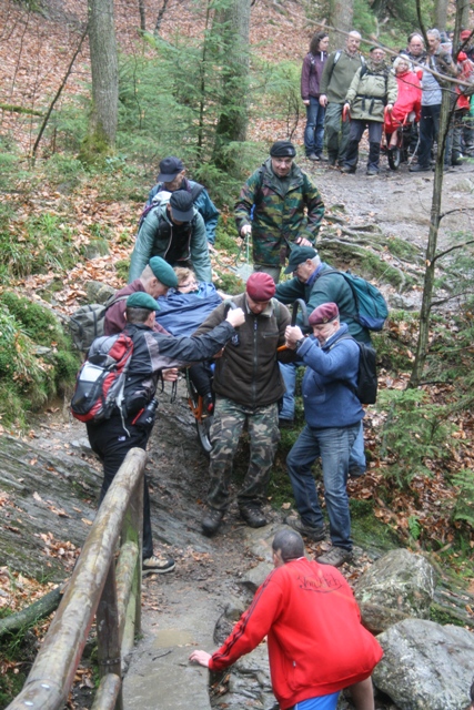 Randonnée sportive avec joëlettes, le Ninglinspo, 2011