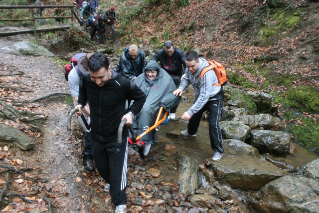 Randonnée sportive avec joëlettes, le Ninglinspo, 2011