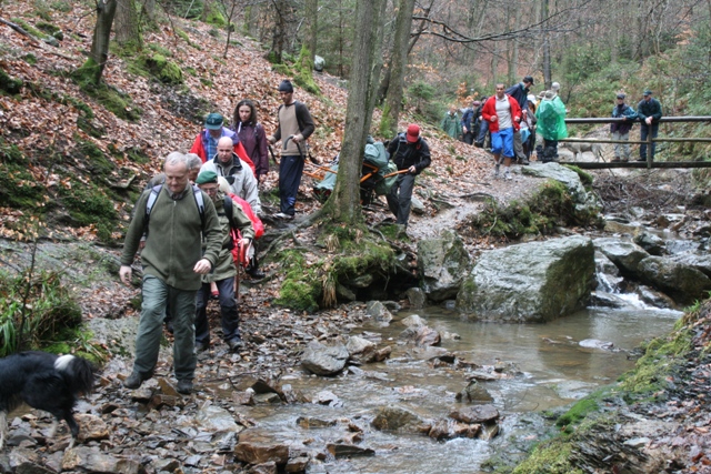 Randonnée sportive avec joëlettes, le Ninglinspo, 2011