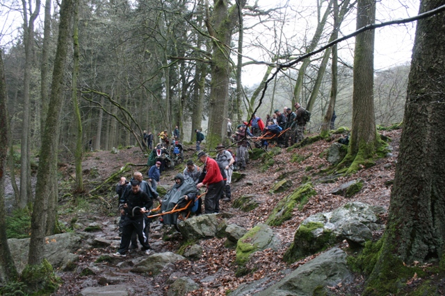 Randonnée sportive avec joëlettes, le Ninglinspo, 2011