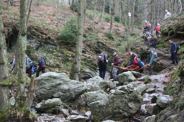 Randonnée sportive avec joëlettes, le Ninglinspo, 2011