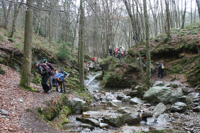 Randonnée sportive avec joëlettes, le Ninglinspo, 2011