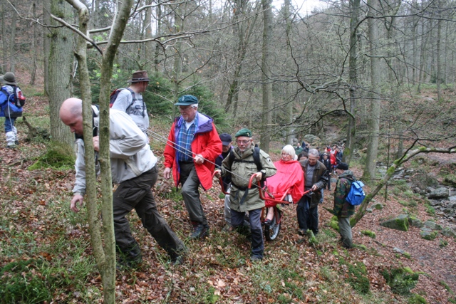 Randonnée sportive avec joëlettes, le Ninglinspo, 2011