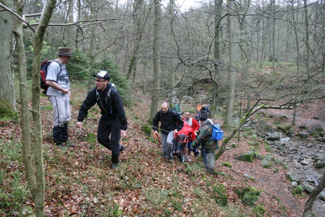 Randonnée sportive avec joëlettes, le Ninglinspo, 2011