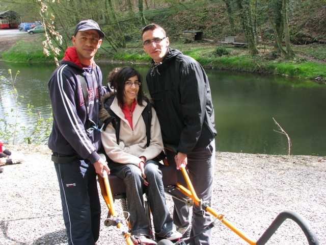 randonnée avec joëlettes, Han-sur-Lesse, 2011