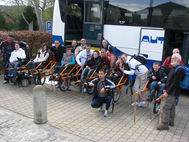 randonnée avec joëlettes, Han-sur-Lesse, 2011