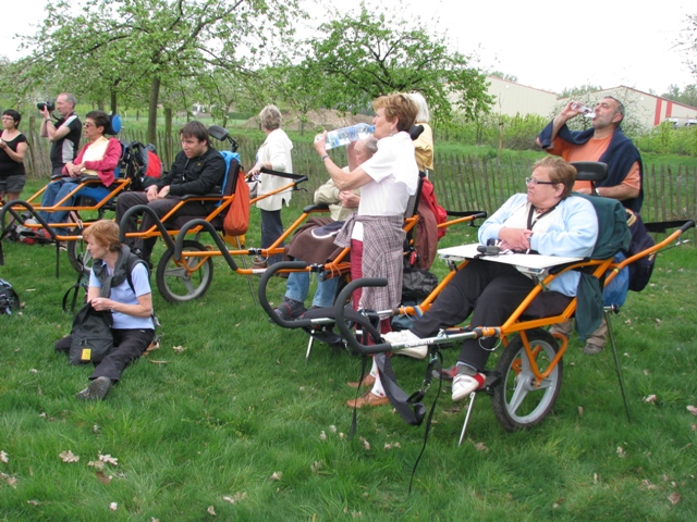 randonnée avec joëlettes, Zoutleeuw, 2011